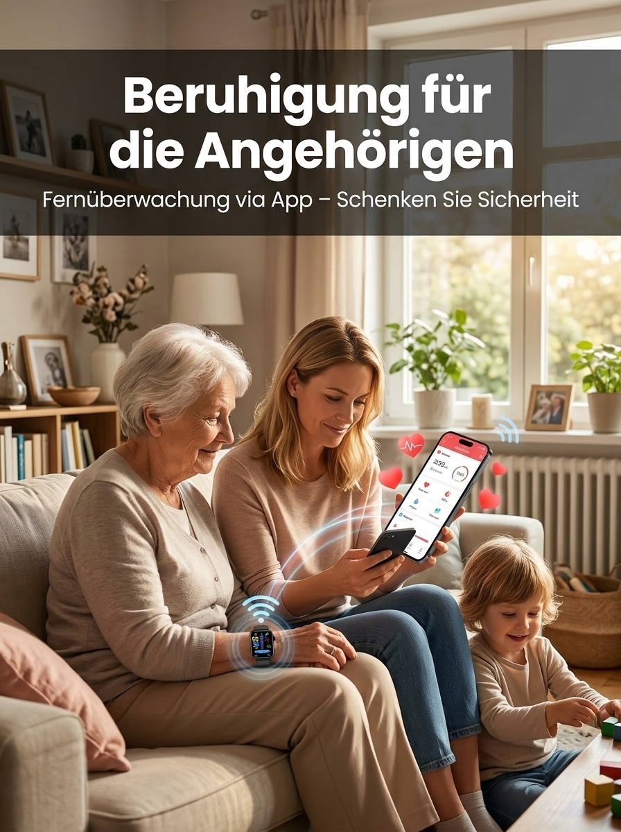 Schluss mit dem Stechen! Blutzucker und Blutdruck direkt am Handgelenk messen – Ihr 24h-Gesundheitsschutz.