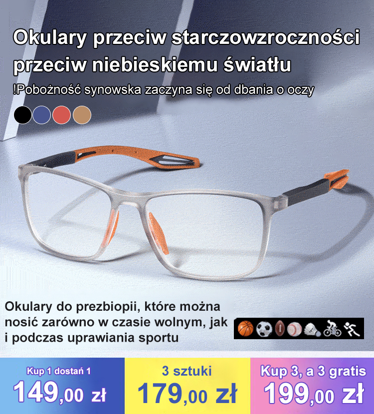 Ultra-light and comfortable anti-blue light presbyopia glasses