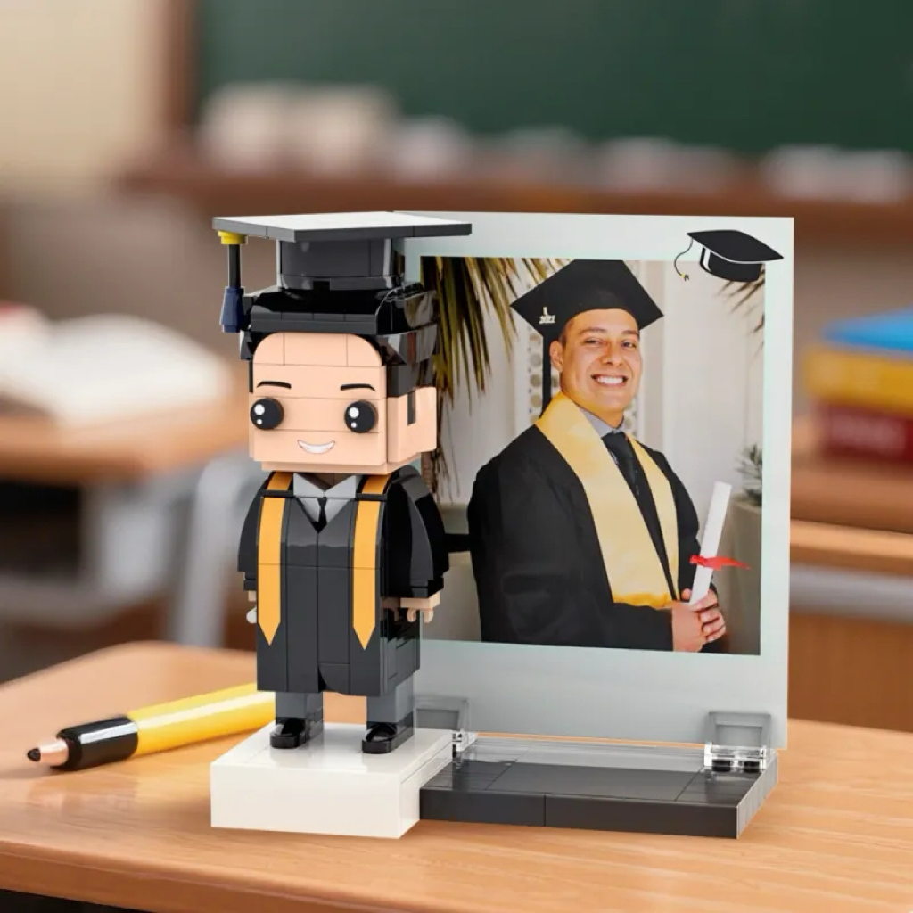 Full Body Customizable 1 Person Brick Figure Custom Photo Brick Figure Graduation Gift