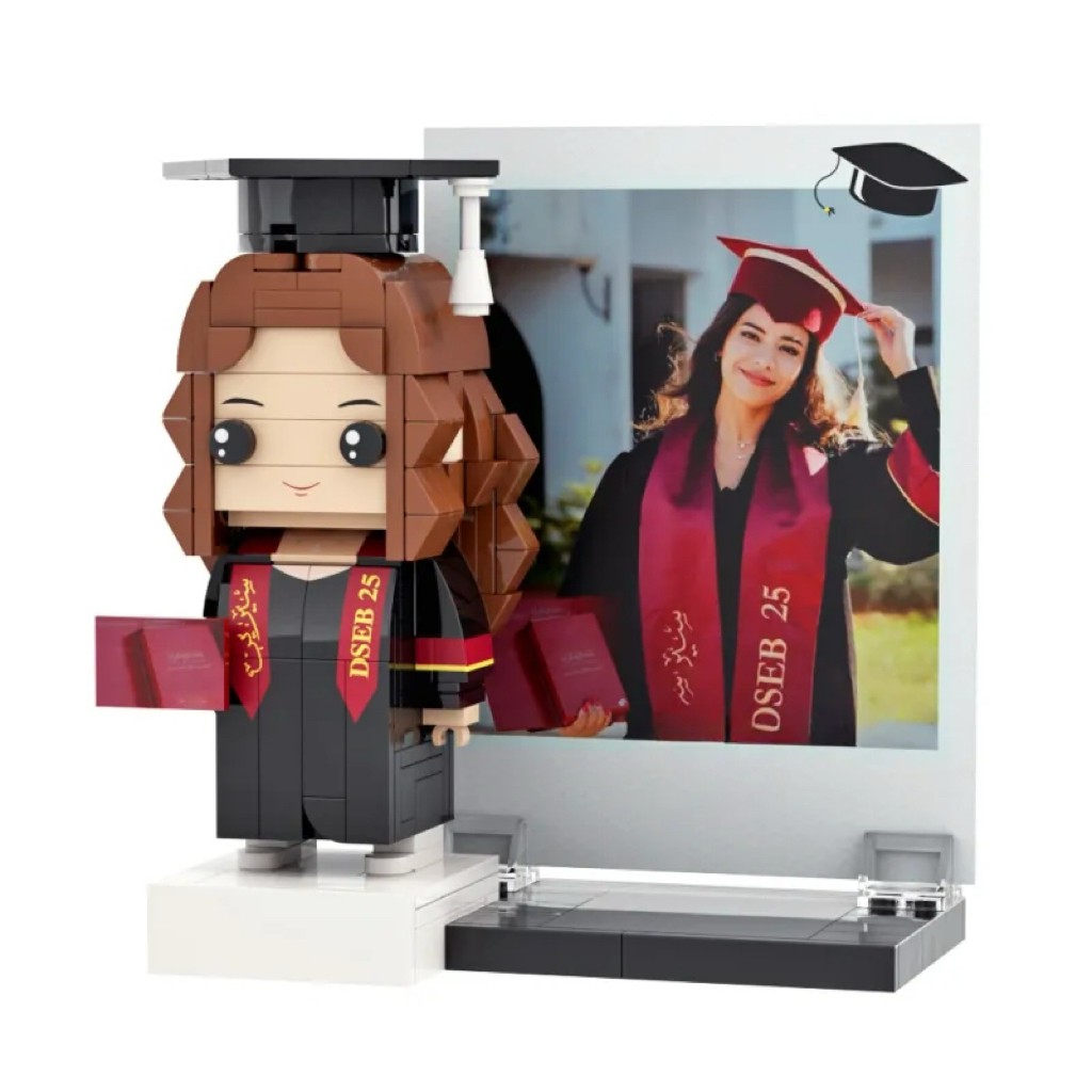 Full Body Customizable 1 Person Brick Figure Custom Photo Brick Figure Graduation Gift