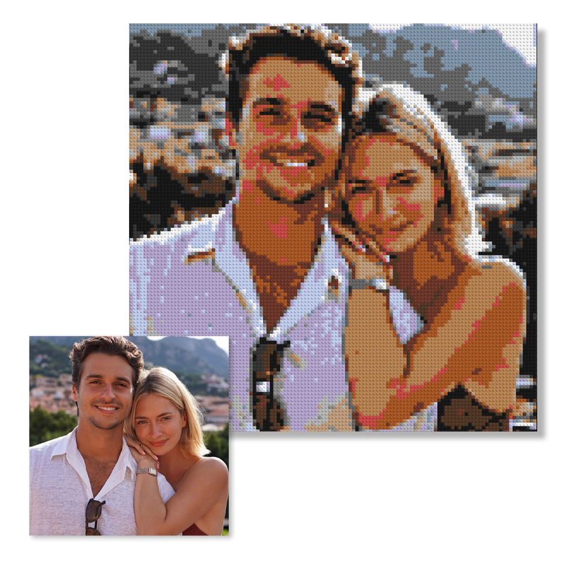 Brick Your Photo- Custom Brick Art Mosaic Kit