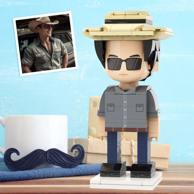 Full Body Customized 1 Person Duddu Brick Figures Father's Day Gift Birthday Gift