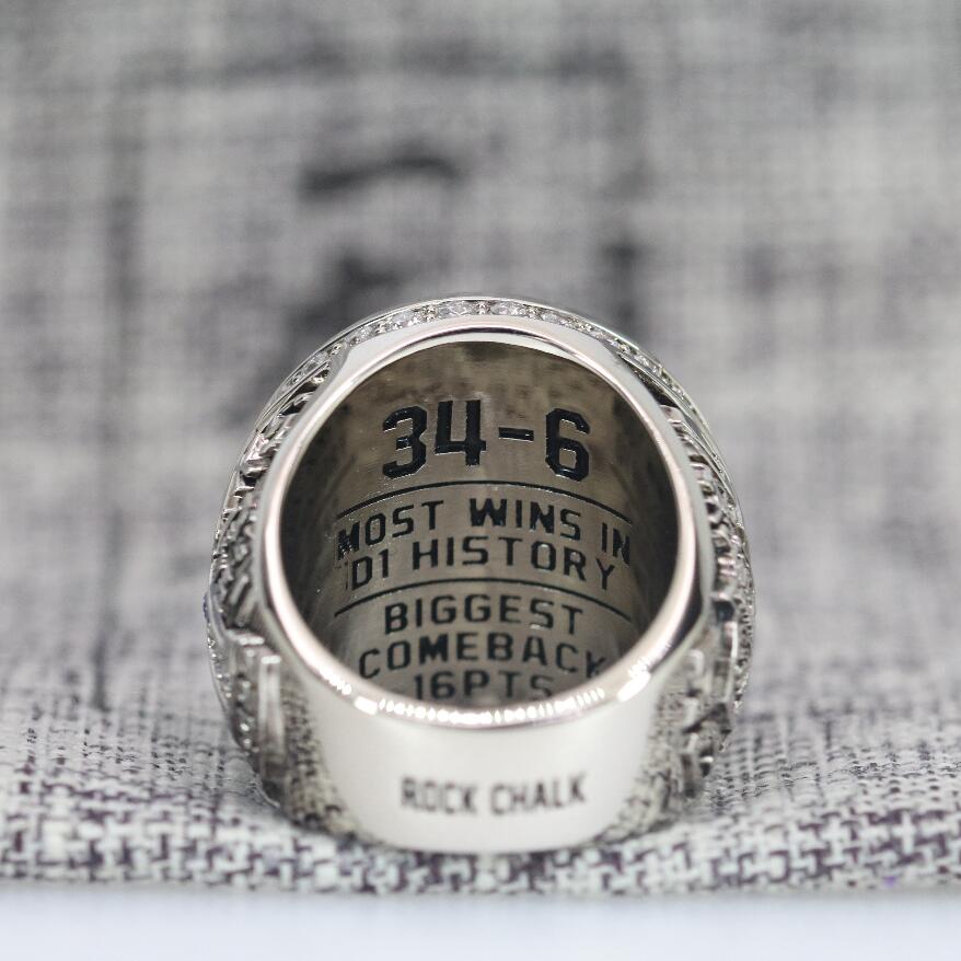 2022 Kansas Jayhawks Basketball Championship Ring Official Style