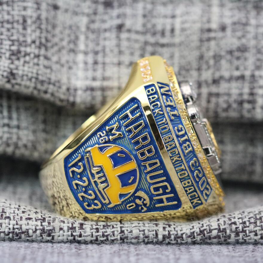 2023 Michigan Wolverines Big Ten Championship Ring Official Style