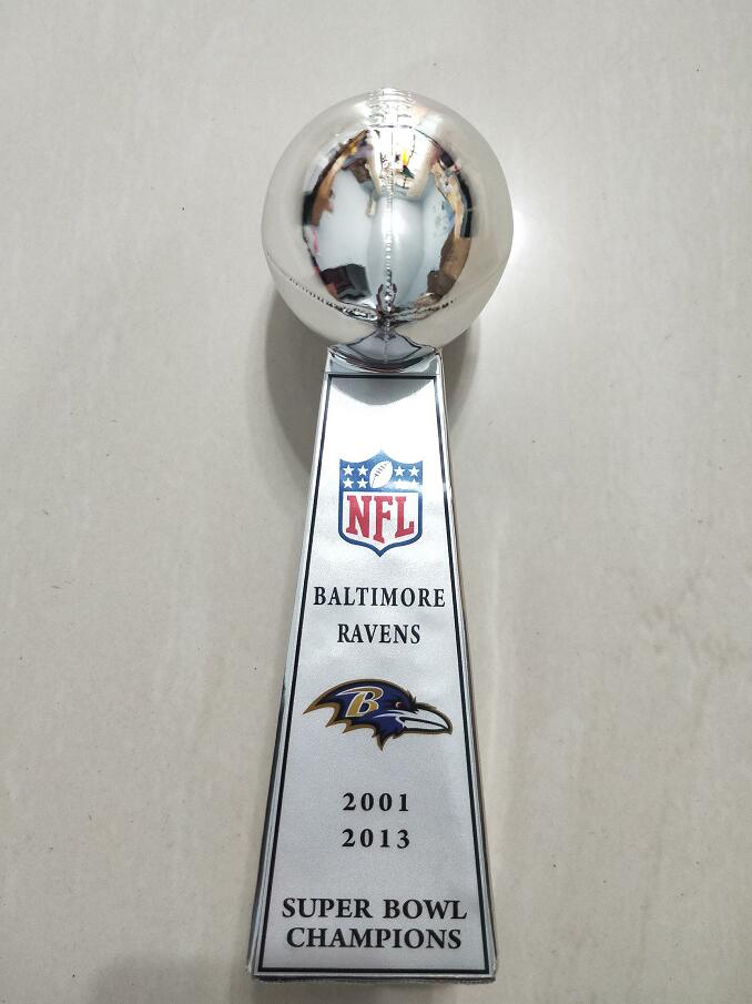 Baltimore Ravens Super Bowl Championship VINCE LOMBARDI Trophy 9'' Nice Gift