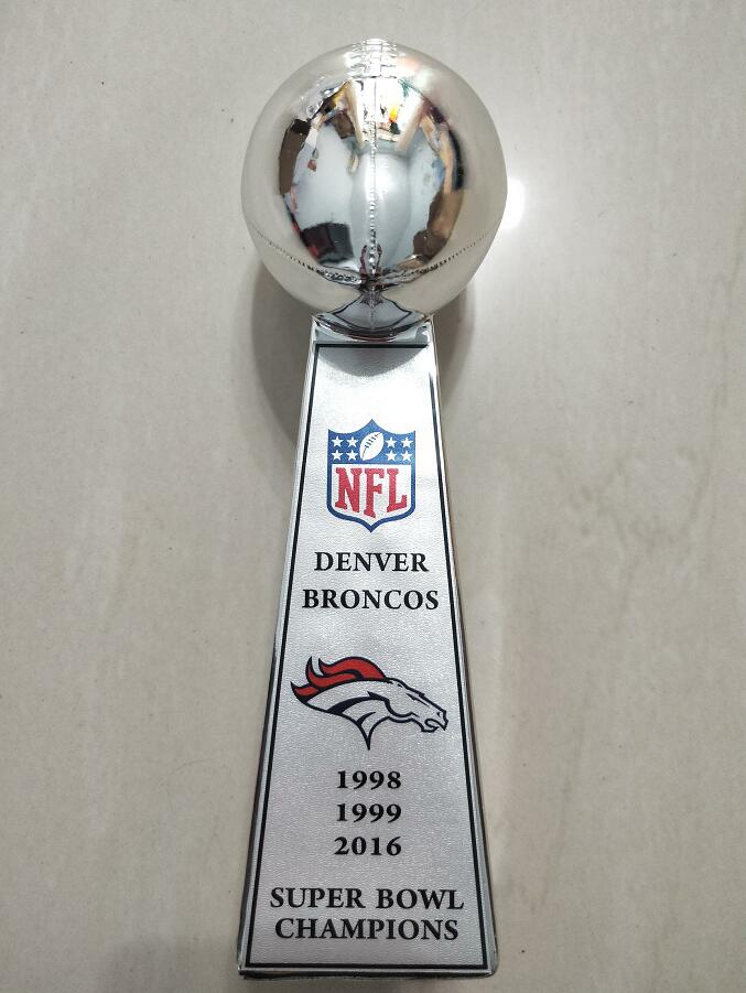 Denver Broncos Super Bowl Championship VINCE LOMBARDI Trophy 9'' Nice Gift