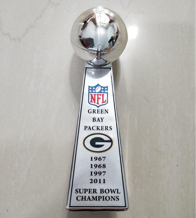 Green Bay Packers Super Bowl Championship VINCE LOMBARDI Trophy 9'' Nice Gift