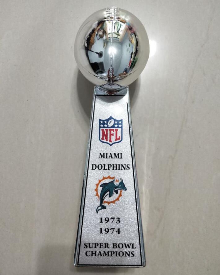 Miami Dolphins Super Bowl Championship VINCE LOMBARDI Trophy 9'' Nice Gift