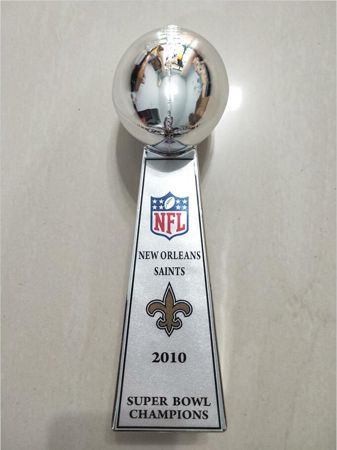 New Orleans Saints Super Bowl Championship VINCE LOMBARDI Trophy 9'' Nice Gift