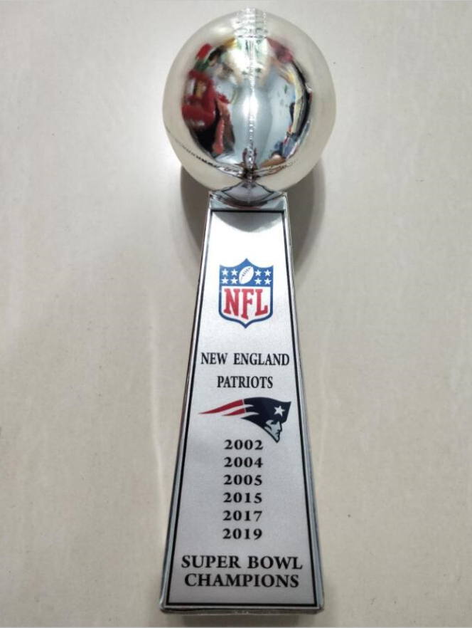 New England Patriots Super Bowl Championship VINCE LOMBARDI Trophy 9'' Nice Gift