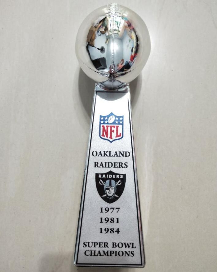 Oakland Raiders Super Bowl Championship VINCE LOMBARDI Trophy 9'' Nice Gift