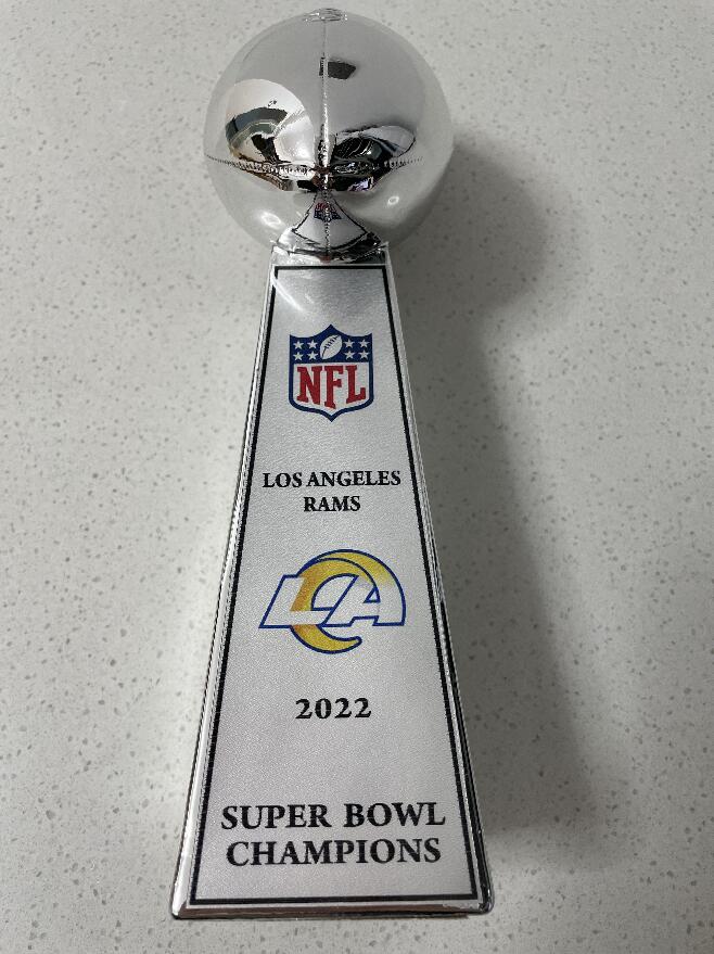 Los Angeles Rams Super Bowl Championship VINCE LOMBARDI Trophy 9'' Nice Gift