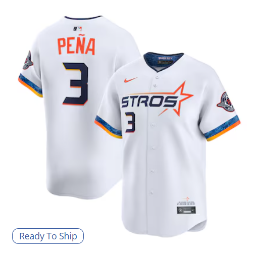 Jeremy Peña #3 Houston Astros Men's 2025 City Connect Limited Player Jersey - White