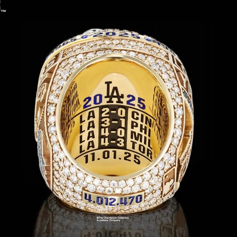 2025 Los Angeles Dodgers World Series Ring Official Style