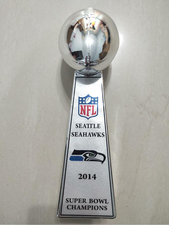 Seattle Seahawks Super Bowl Championship VINCE LOMBARDI Trophy 9'' Nice Gift