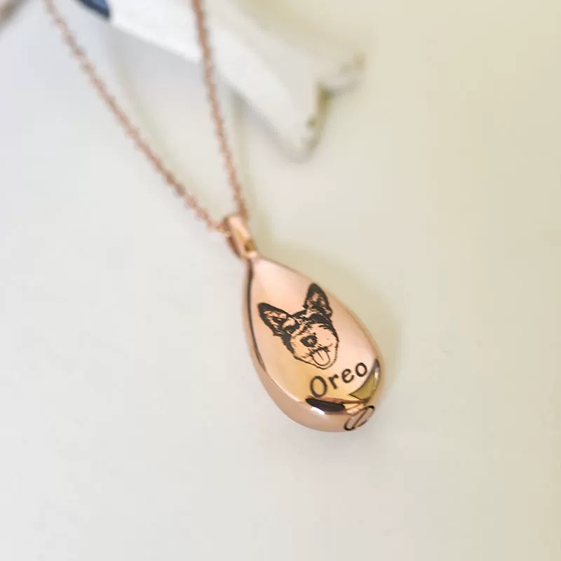 Teardrop Pet Urn Necklace