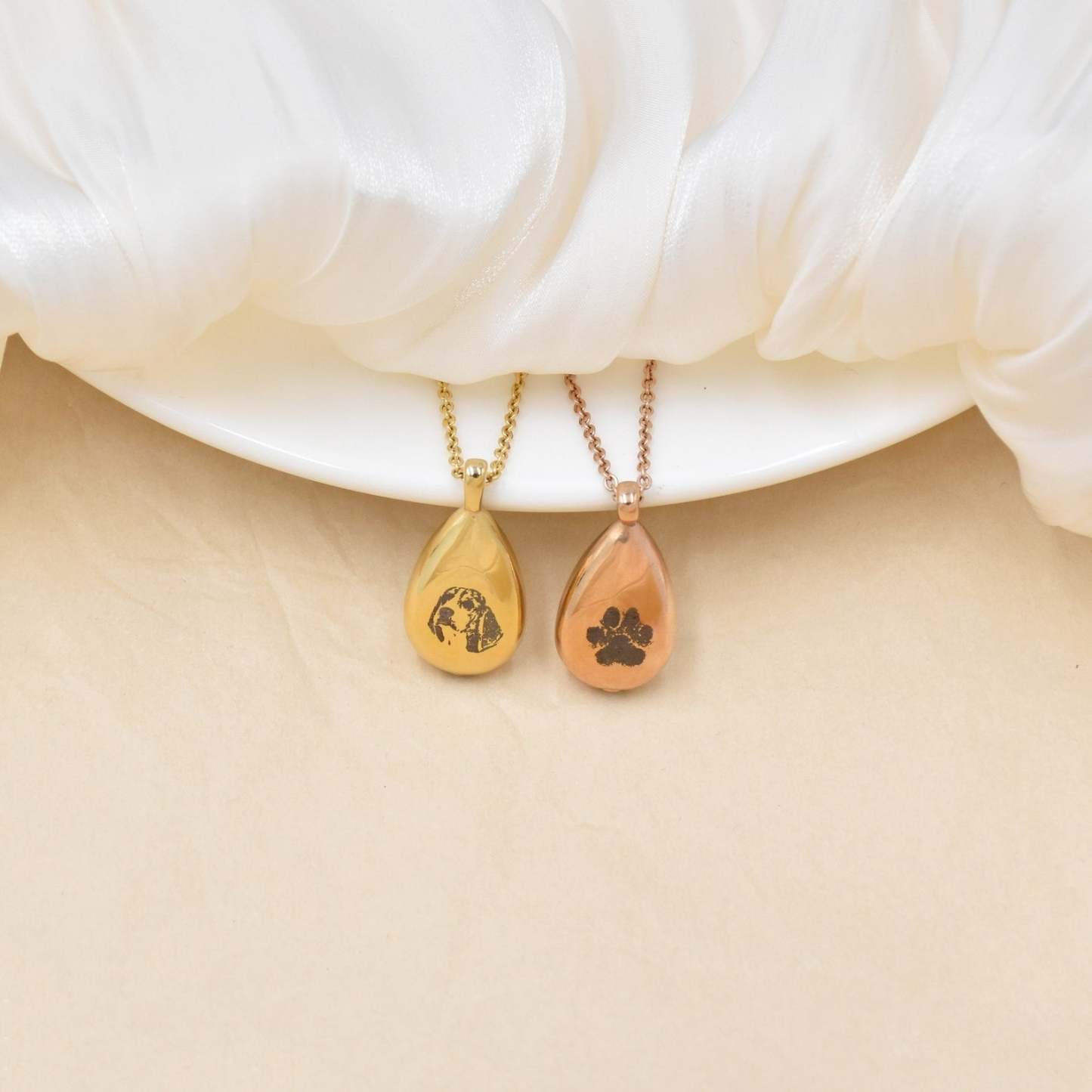 Keep Your Pet's Memory Close - Personalized Teardrop Pet Memorial Jewelry. #PetMemory #TeardropNecklace #PetOwnerGift