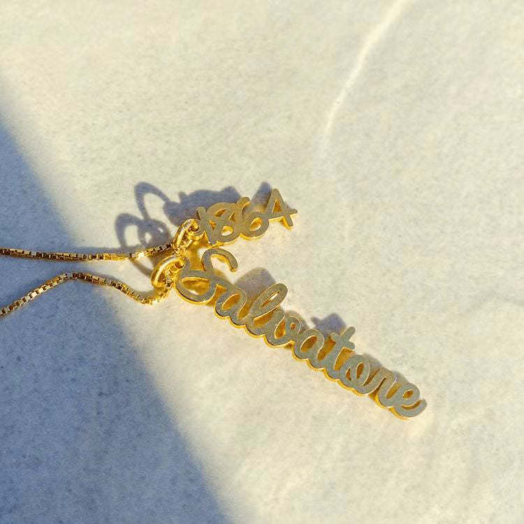 Custom 14K Gold Name Necklace - Personalized 925 Sterling Silver, 14K Yellow, White Gold, or Pure Gold Jewelry for a Special Touch