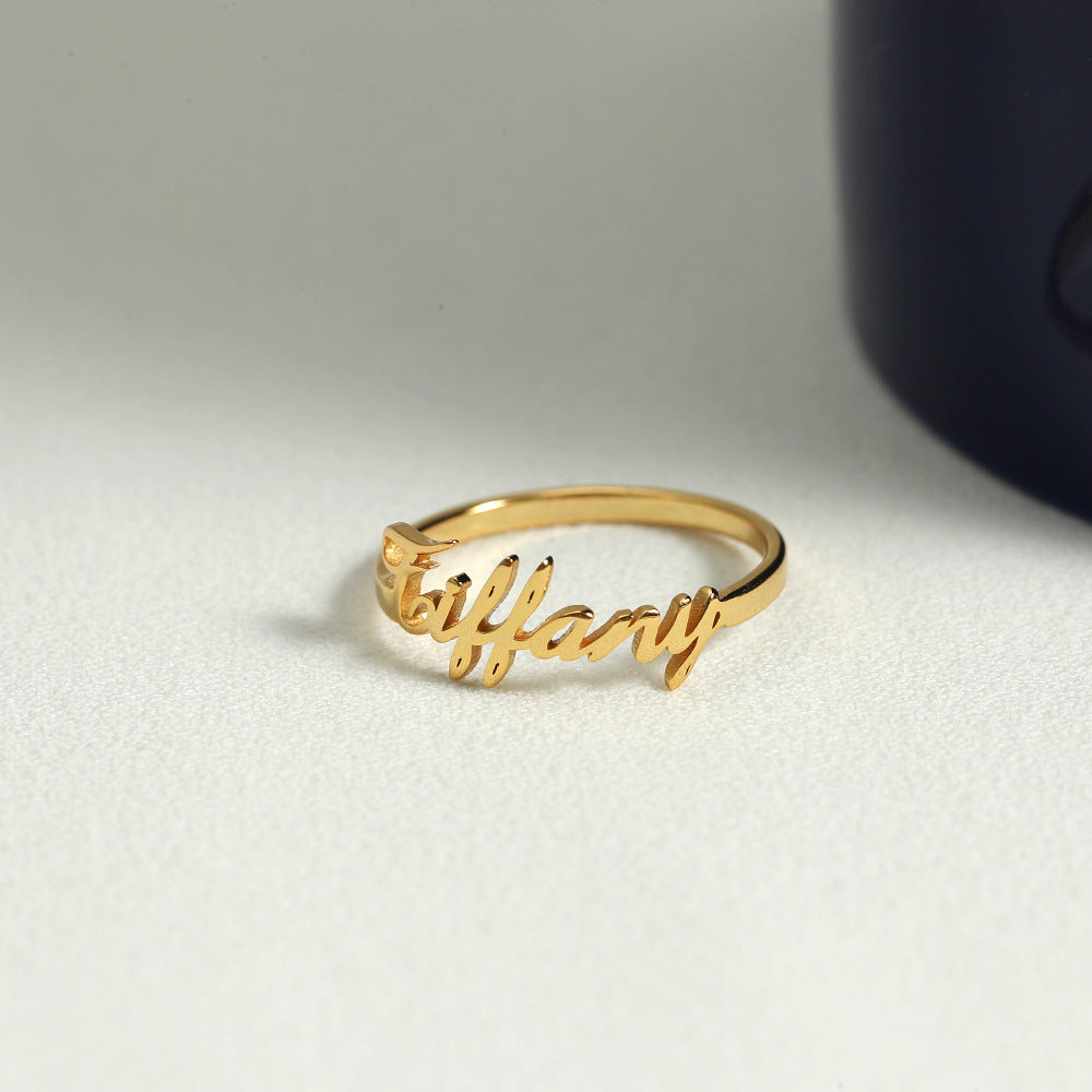 Custom Name Couples Rings - Personalized in 14K and 18K Gold Plated & Solid, Perfect for Expressing Love