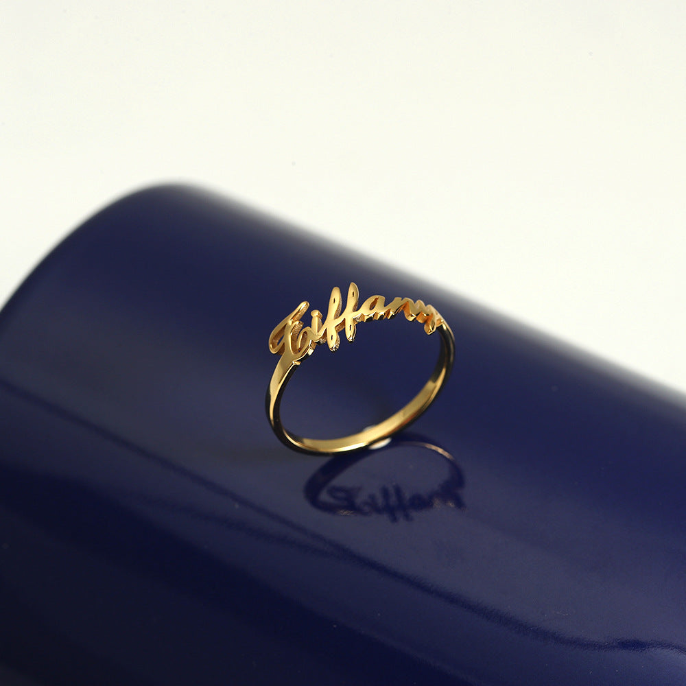 Custom Name Couples Rings - Personalized in 14K and 18K Gold Plated & Solid, Perfect for Expressing Love