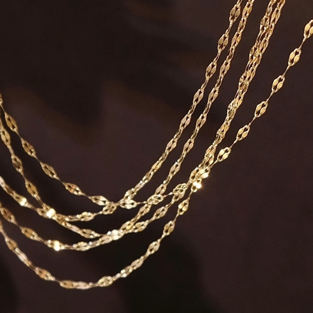 Elegant 18K Gold-Plated, 18K Solid Gold, 14K Gold-Plated and 14K Solid Gold Subtle Sparkle Necklace - Timeless Minimalist Jewelry