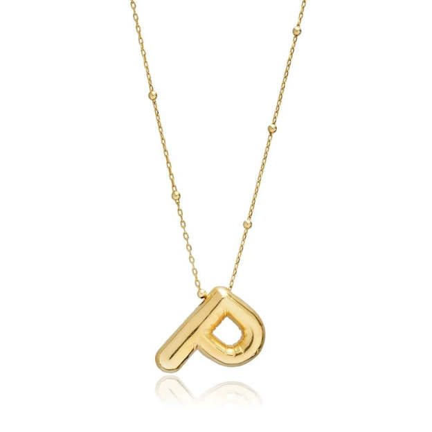 Alphabet Necklace 3D Bubble Letters