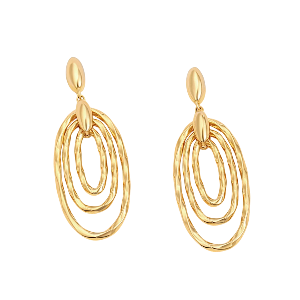 "Elegant Gold Plated Twisted Hoop Earrings - A Must-Have for Every Wardrobe. #GoldHoopEarrings #FashionJewelry #EarringTrends
