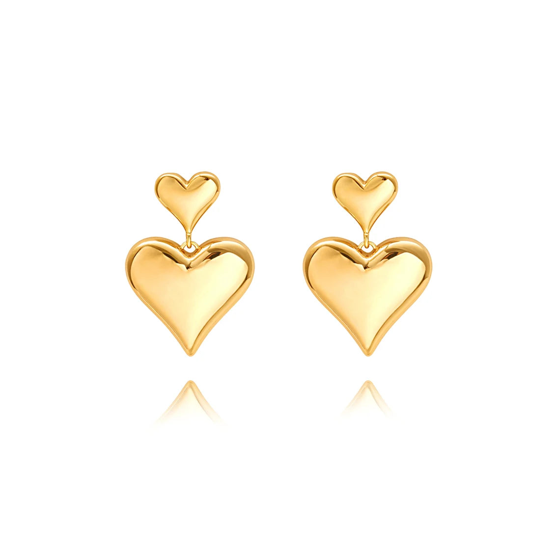 Elevate Your Style with 14k Gold Heart Earrings - Timeless Love Symbol. #14kGoldEarrings #HeartEarrings #ValentineGift
