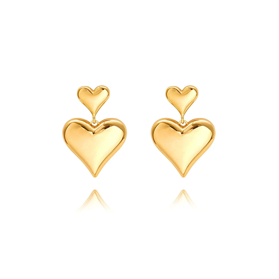 Elevate Your Style with 14k Gold Heart Earrings - Timeless Love Symbol. #14kGoldEarrings #HeartEarrings #ValentineGift