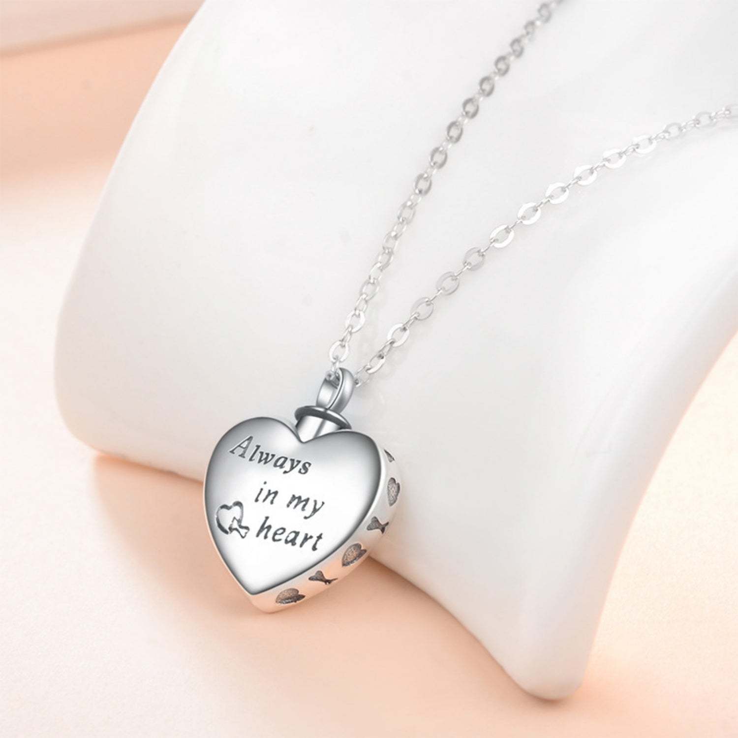 925 Sterling Silver Necklace Pet Paw Print Urn Necklace
