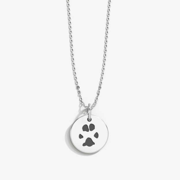Show Your Love with a Silver Paw Print Pendant - Perfect for Pet Lovers. #SilverPendant #PawPrintJewelry #PetLoversGift