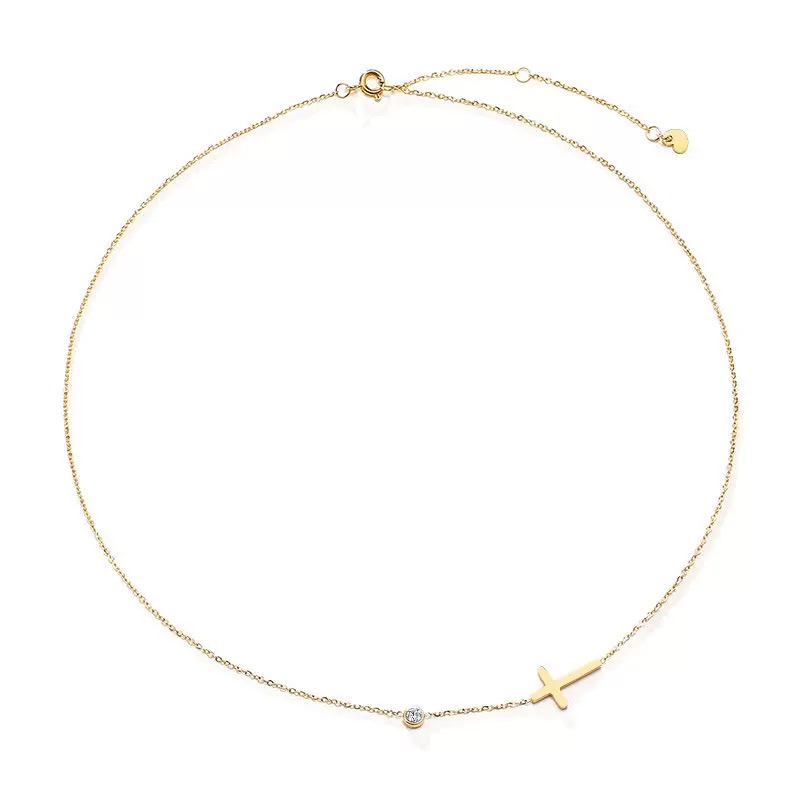Cross bracelet, 18K gold-plated, faith jewelry, women's accessories, delicate jewelry