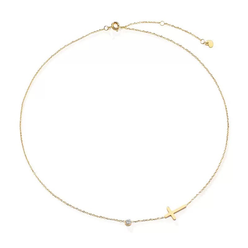 Cross bracelet, 18K gold-plated, faith jewelry, women's accessories, delicate jewelry