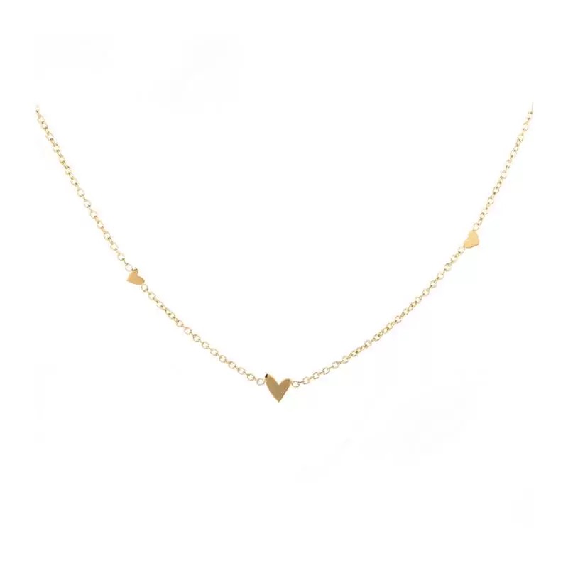 14K Gold, White Gold, Rose Gold, Heart Pendant, Minimalist Necklace, Women's Jewelry