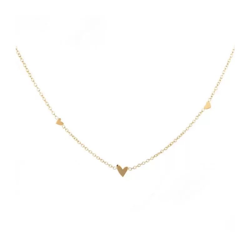 14K Gold, White Gold, Rose Gold, Heart Pendant, Minimalist Necklace, Women's Jewelry
