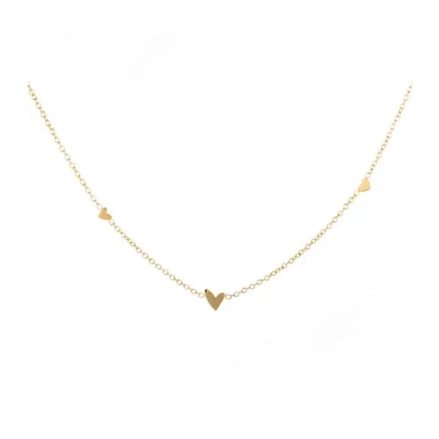 14K Gold, White Gold, Rose Gold, Heart Pendant, Minimalist Necklace, Women's Jewelry