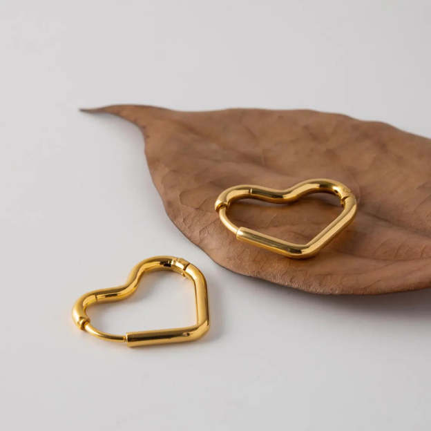Heartfelt Love Earrings - 925 Silver & 14K Gold Options, Symbolize Enduring Affection