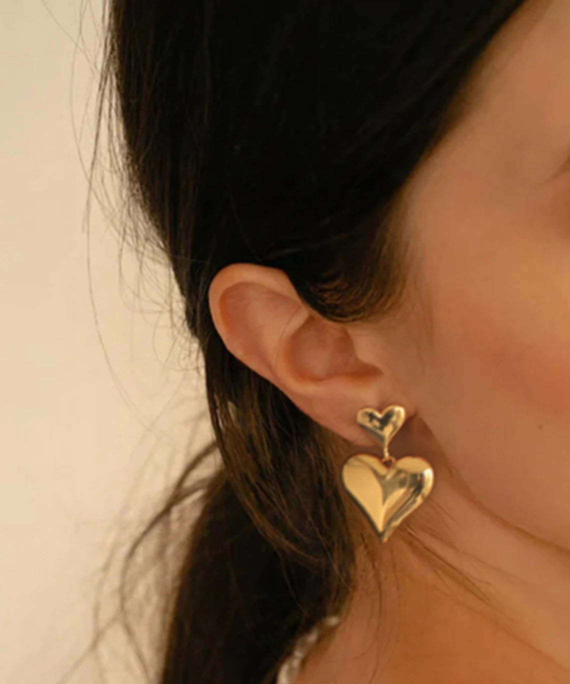 Elevate Your Style with 14k Gold Heart Earrings - Timeless Love Symbol. #14kGoldEarrings #HeartEarrings #ValentineGift