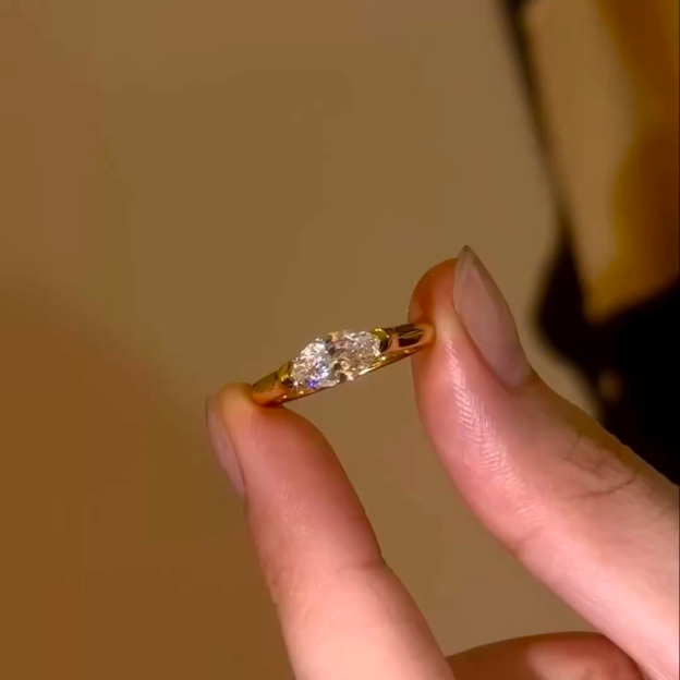 Stardust Marquise Ring - Lab Grown Diamond