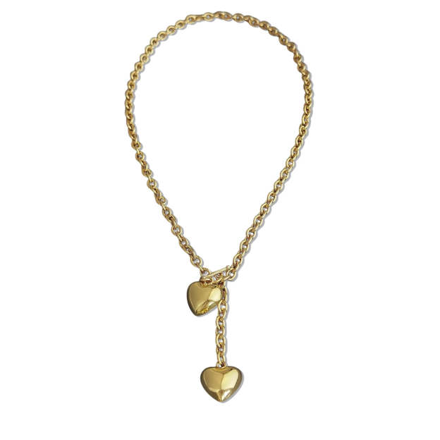 Elevate Your Style with a Gold-Tone Heart Pendant Necklace - A Symbol of Love and Elegance. #GoldHeartNecklace #PendantNecklace #LoveJewelry