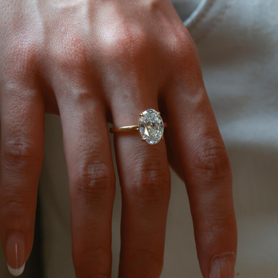 3 ct D VVS2 Ice-Cut Solitaire Ring PT950 or 18K – Frost Echo