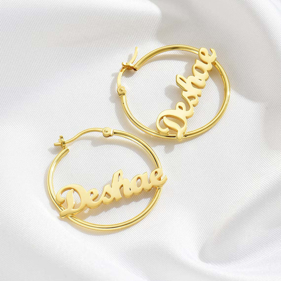 Name Hoop Earrings