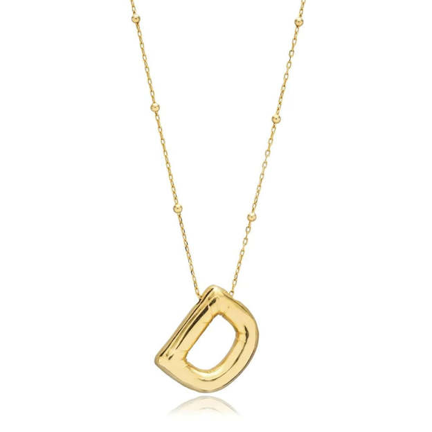 Alphabet Necklace 3D Bubble Letters
