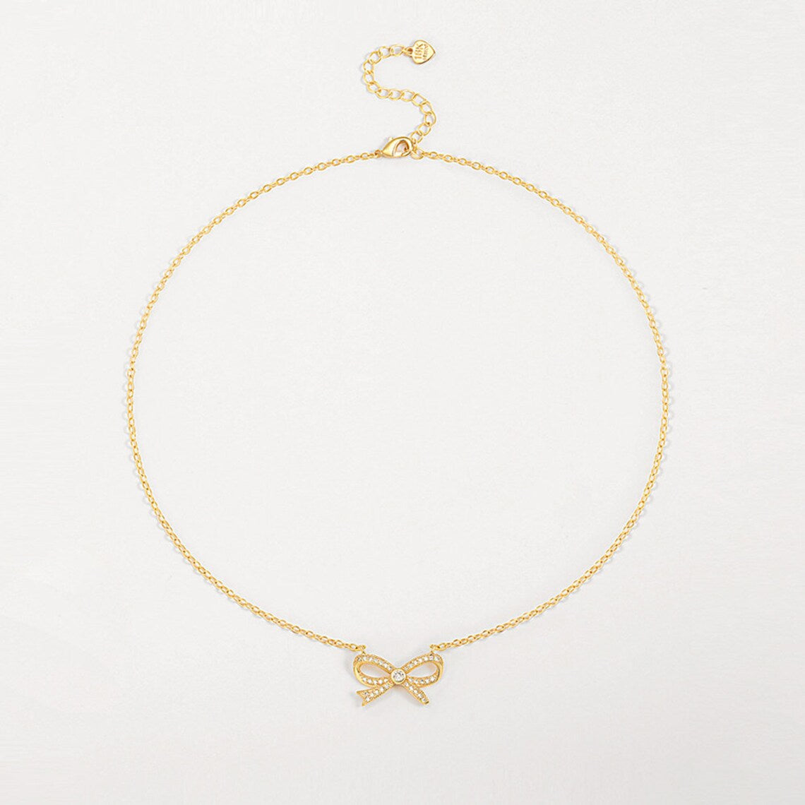 Elegant Gold Bow Pendant Necklace - Exquisitely Crafted in 14K and 18K Gold Plated & Solid
