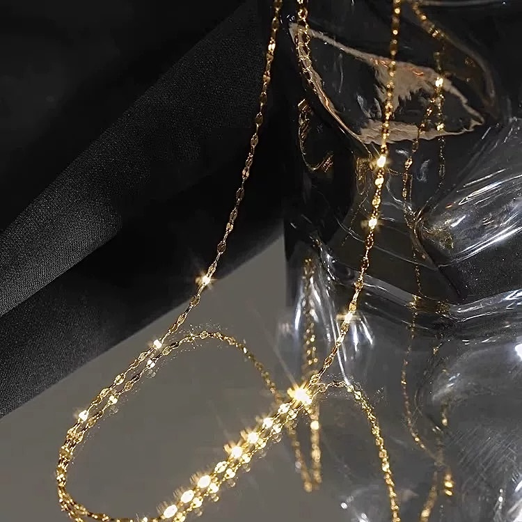 Elegant 18K Gold-Plated, 18K Solid Gold, 14K Gold-Plated and 14K Solid Gold Subtle Sparkle Necklace - Timeless Minimalist Jewelry