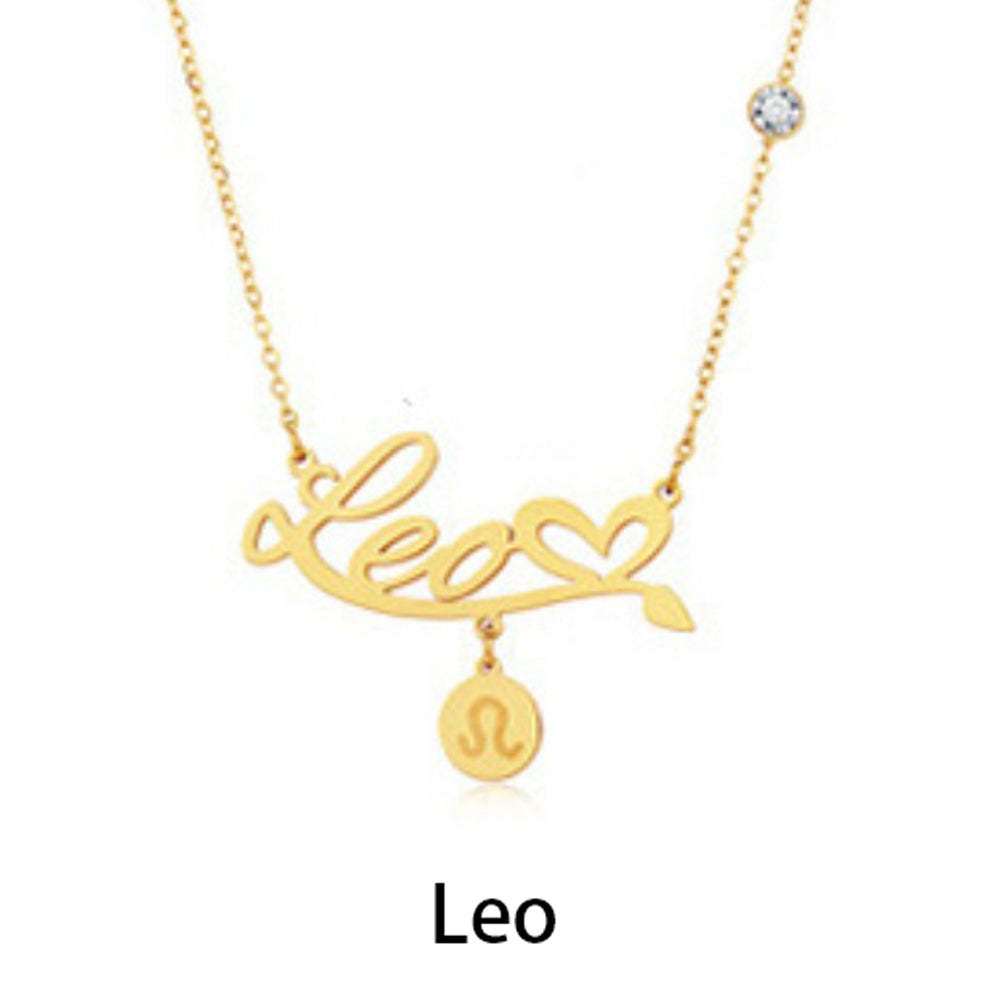 12 Zodiac Signs Name Necklace