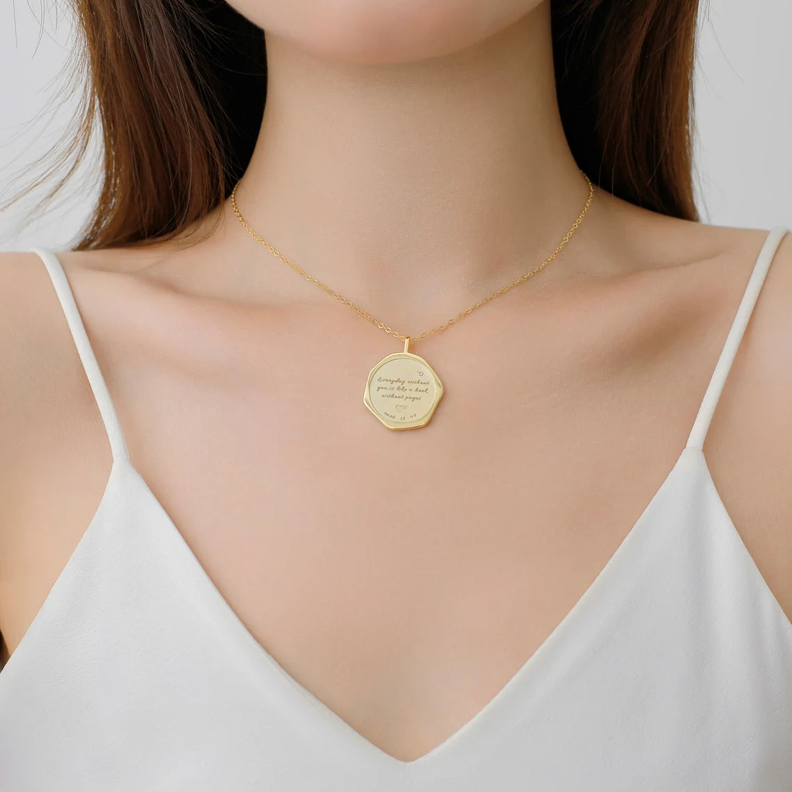 14k Gold Plated Custom Paw Print Necklace - Personalized Pet Jewelry Gift