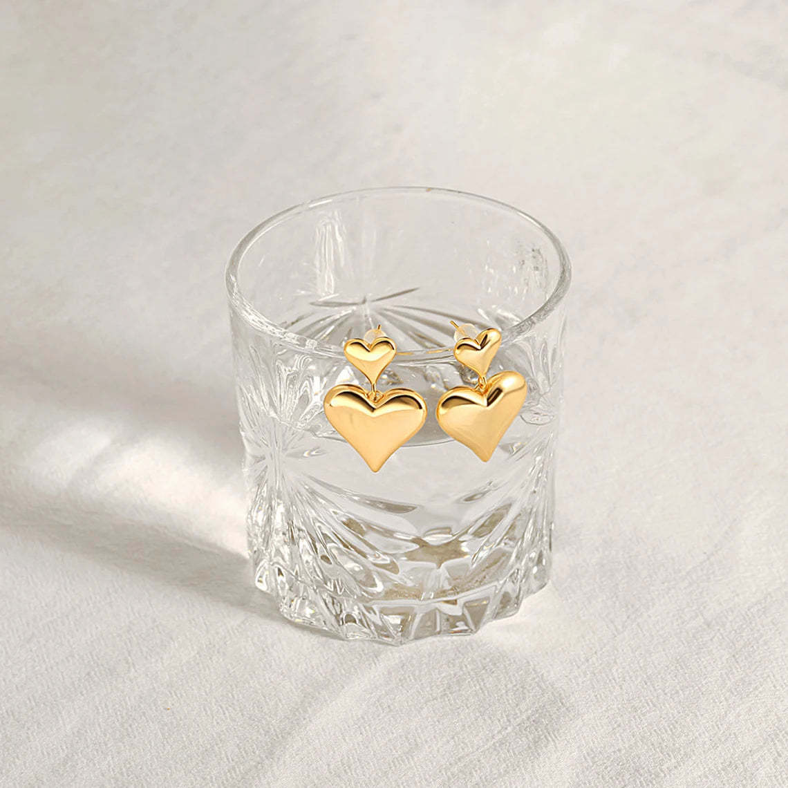 Elevate Your Style with 14k Gold Heart Earrings - Timeless Love Symbol. #14kGoldEarrings #HeartEarrings #ValentineGift