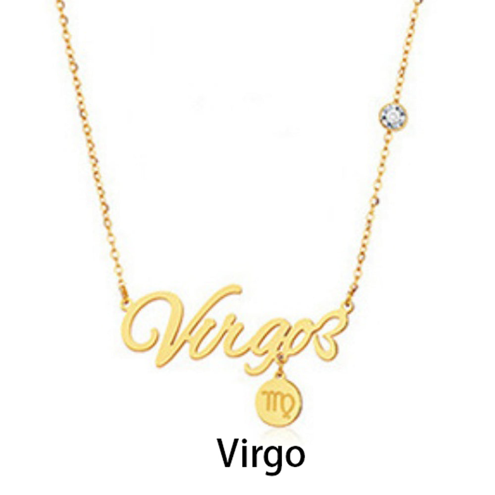 12 Zodiac Signs Name Necklace