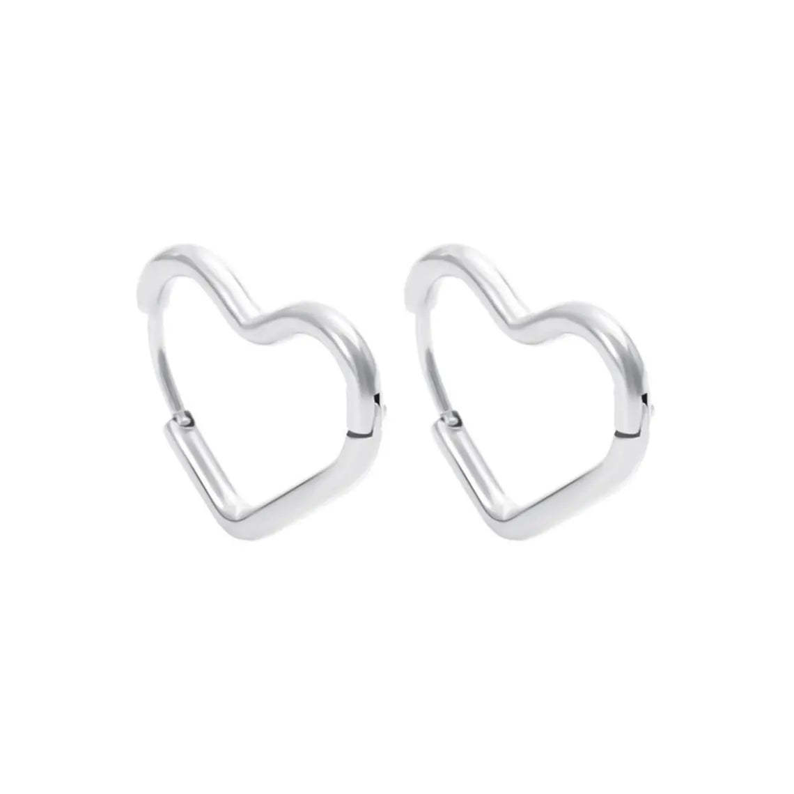 Golden Heart Hoop Earings